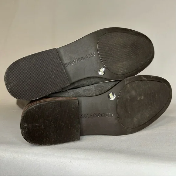 Sole Society Calypso Knee High Boots Suede Leather Gray Women’s Size 7 - Picture 6 of 10